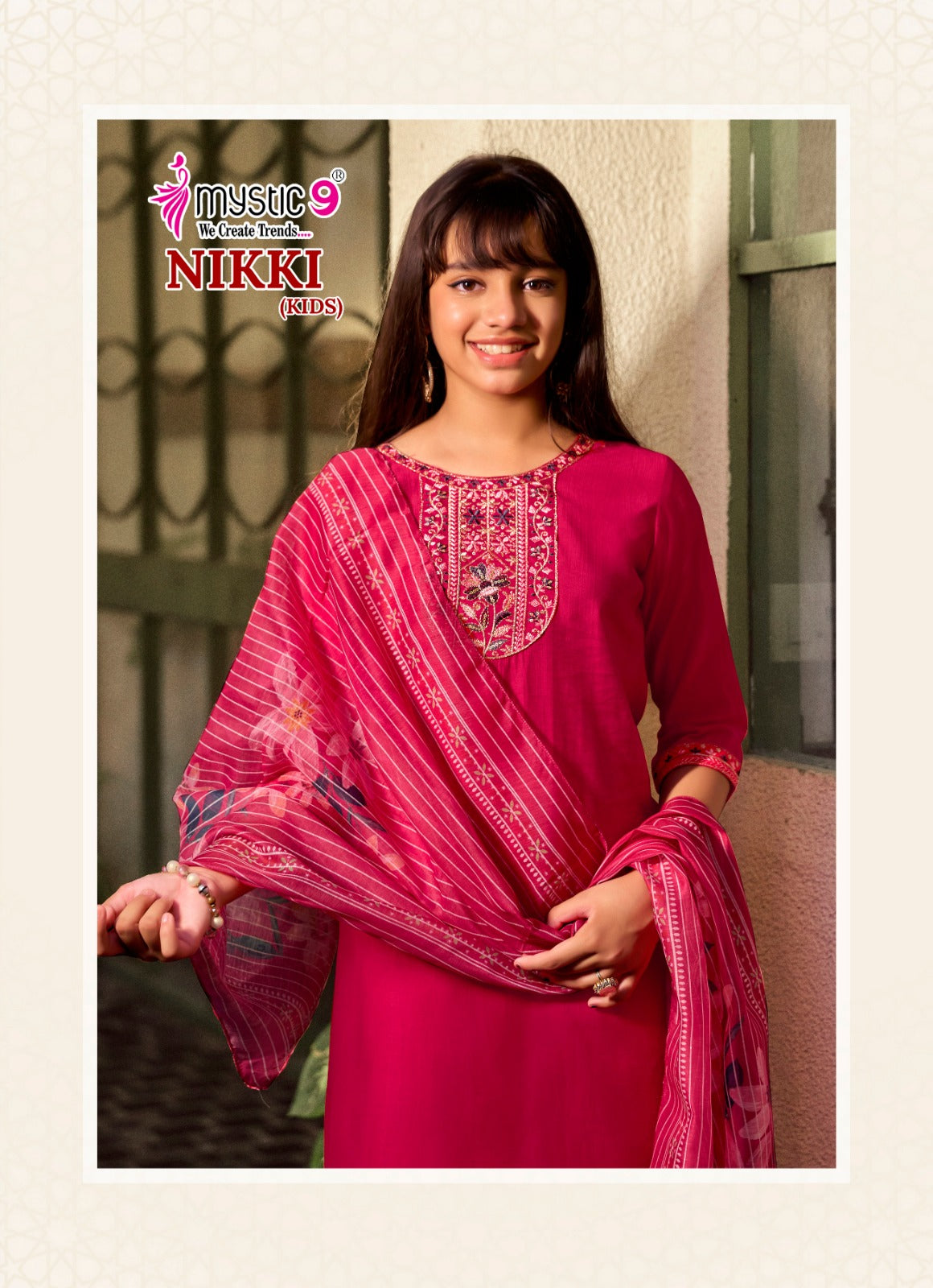 Nikki Vol 3 Mystic 9 Vertican Girls Readymade Pant Suits Manufacturer Gujarat