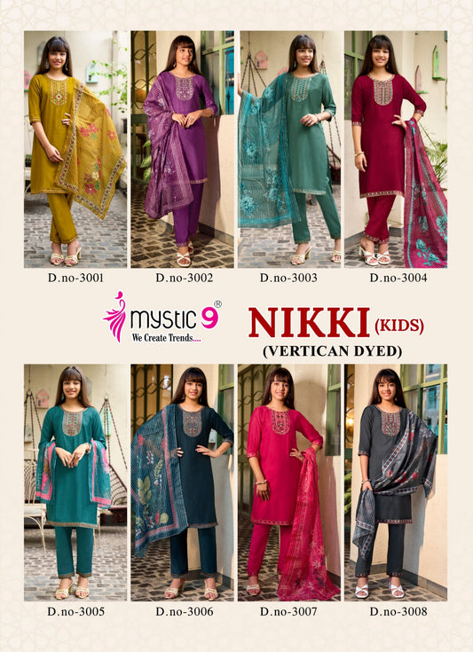 Nikki Vol 3 Mystic 9 Vertican Girls Readymade Pant Suits Manufacturer Gujarat