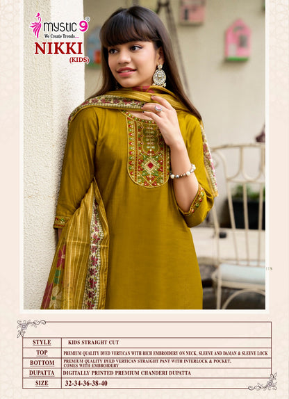 Nikki Vol 3 Mystic 9 Vertican Girls Readymade Pant Suits Manufacturer Gujarat