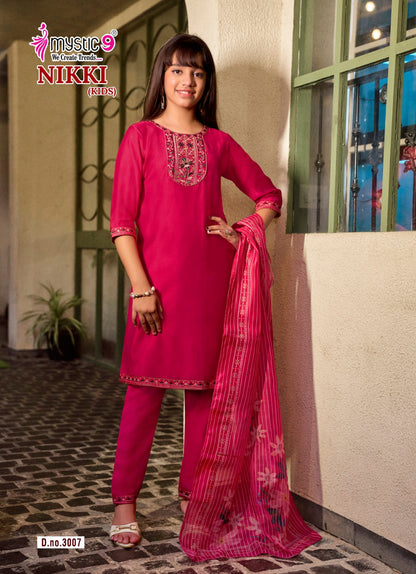 Nikki Vol 3 Mystic 9 Vertican Girls Readymade Pant Suits Manufacturer Gujarat
