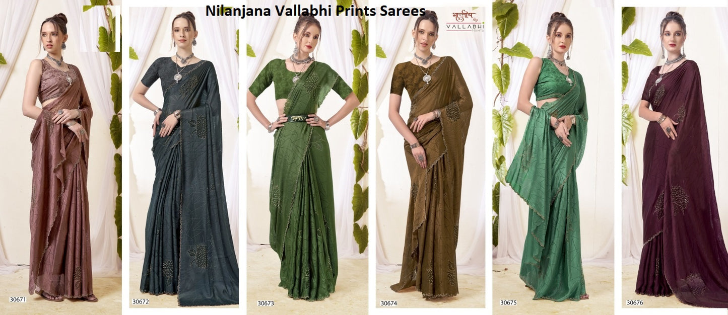 Nilanjana Vallabhi Prints Brasso Sarees Wholesaler Gujarat