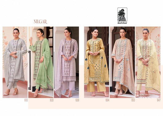 Nilgar Sahiba Cotton Lawn Pant Style Suits Wholesale Price