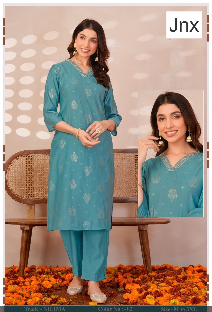 Nilima Jnx Kurti Pant Set Wholesale