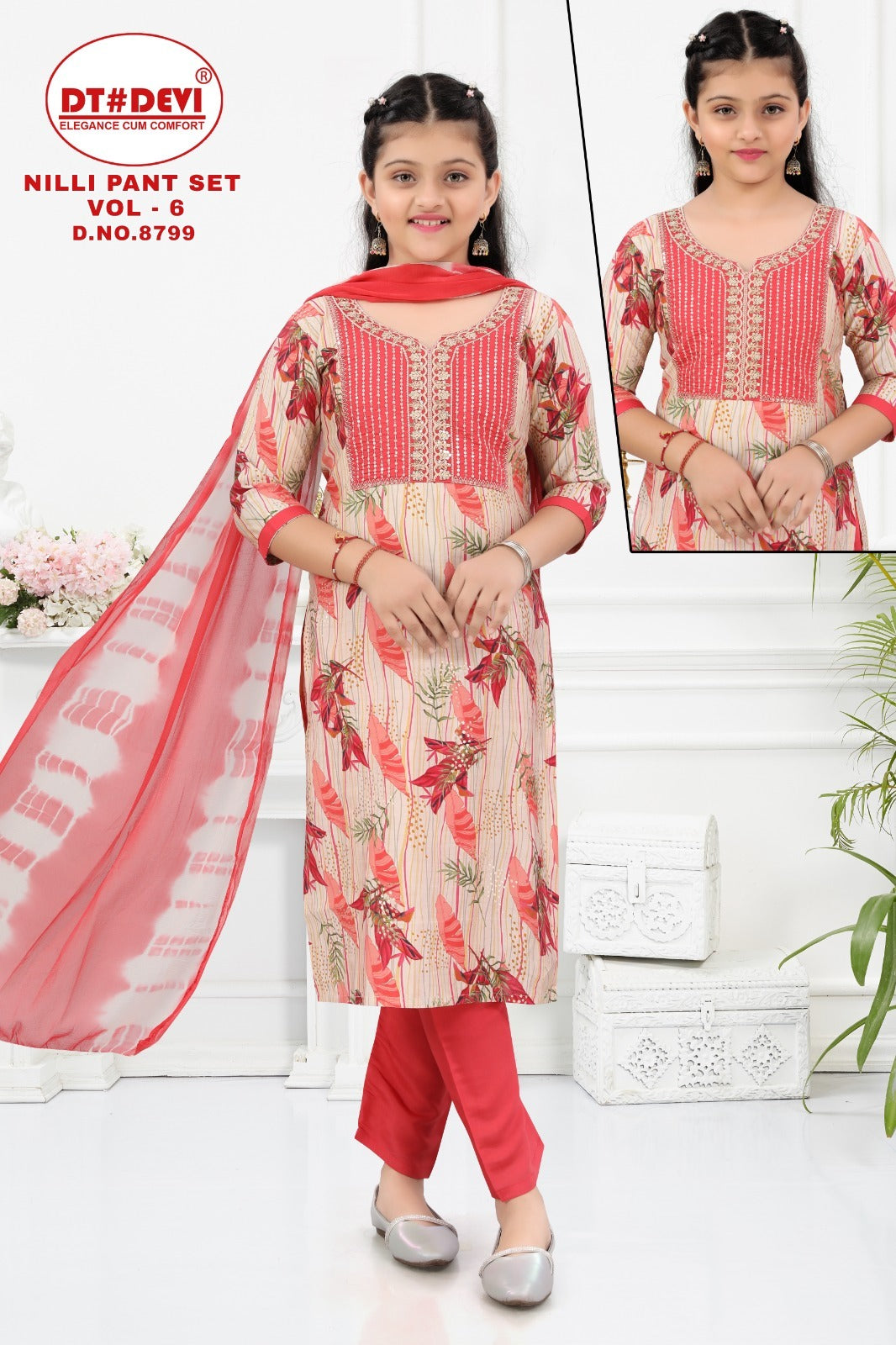 Nilli Vol 6 Dn 8799 Dt Devi Modal Girls Readymade Pant Suits Exporter India