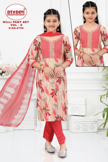 Nilli Vol 6 Dn 8799 Dt Devi Modal Girls Readymade Pant Suits Exporter India