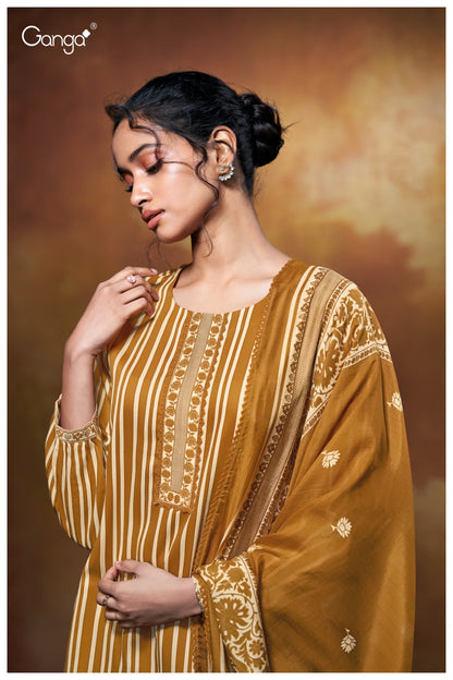 Nilofer 3696 Ganga Premium Cotton Plazzo Style Suits Manufacturer Ahmedabad