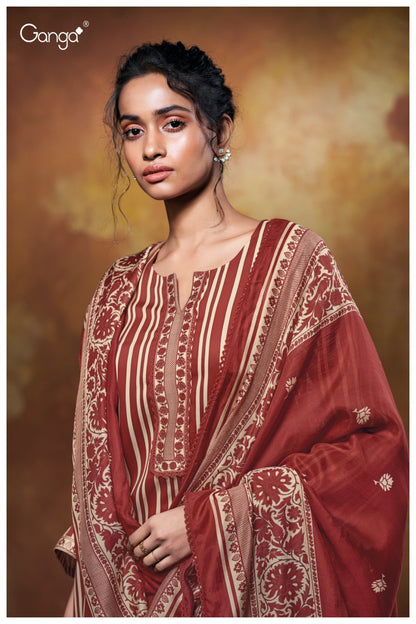 Nilofer 3696 Ganga Premium Cotton Plazzo Style Suits Manufacturer Ahmedabad