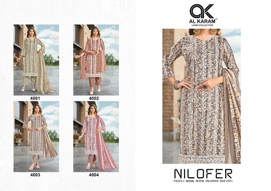 Nilofer Al Karam Pure Cotton Karachi Salwar Suits Wholesaler India