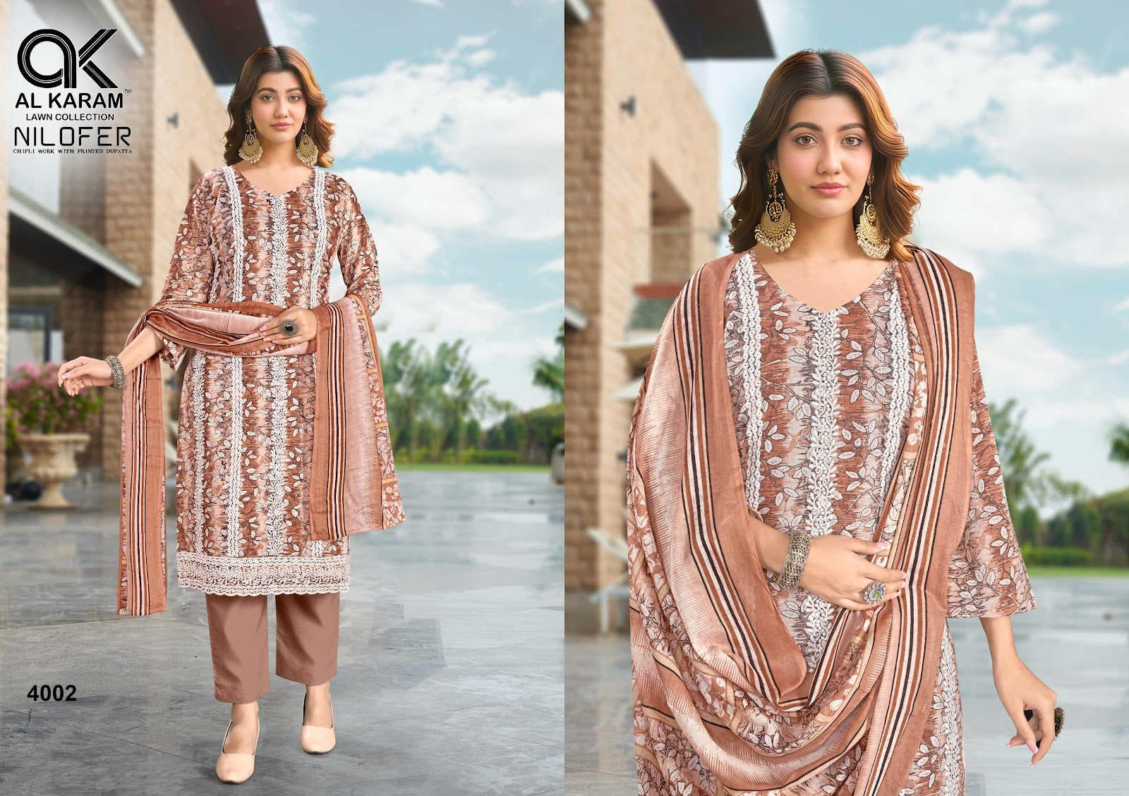 Nilofer Al Karam Pure Cotton Karachi Salwar Suits Wholesaler India