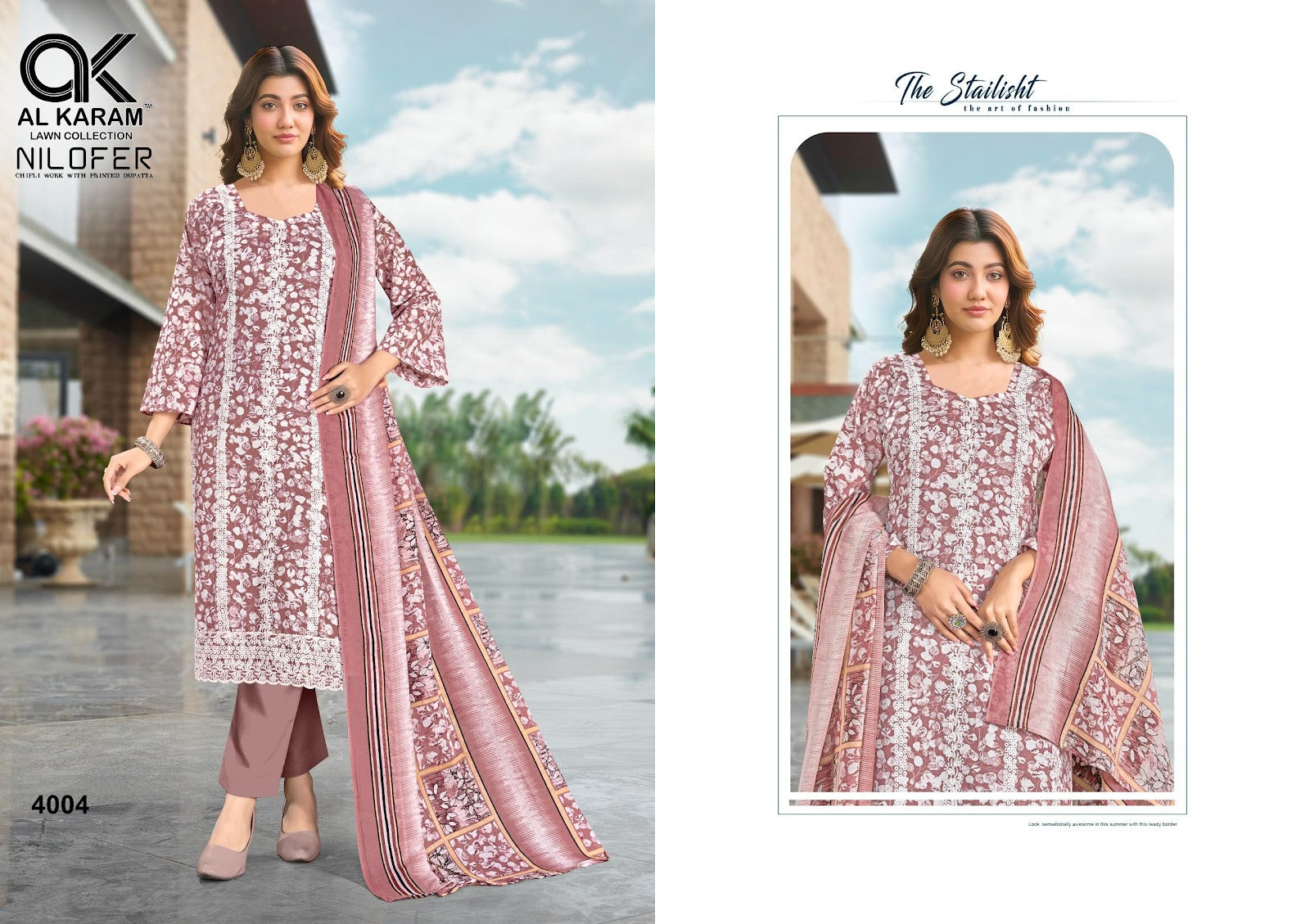 Nilofer Al Karam Pure Cotton Karachi Salwar Suits Wholesaler India
