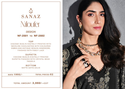 Niloufer Sanaz Viscose Muslin Pant Style Suits Wholesale Price