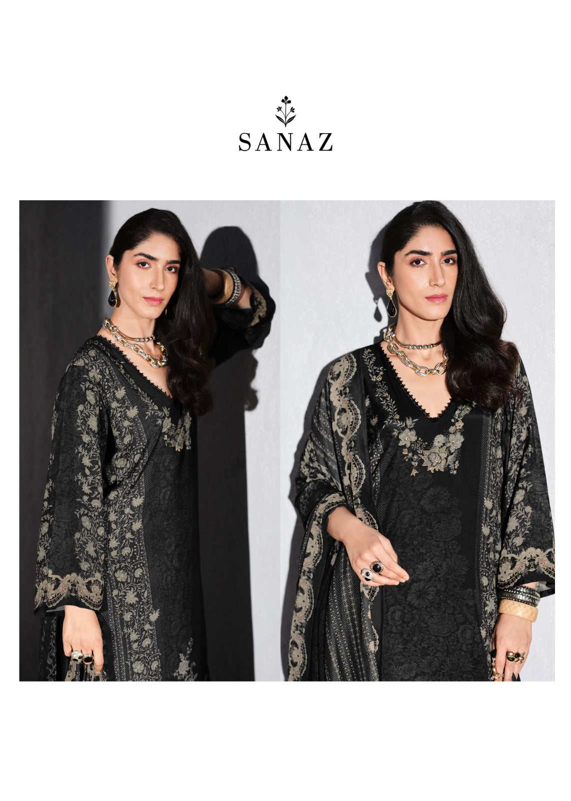 Niloufer Sanaz Viscose Muslin Pant Style Suits Wholesale Price