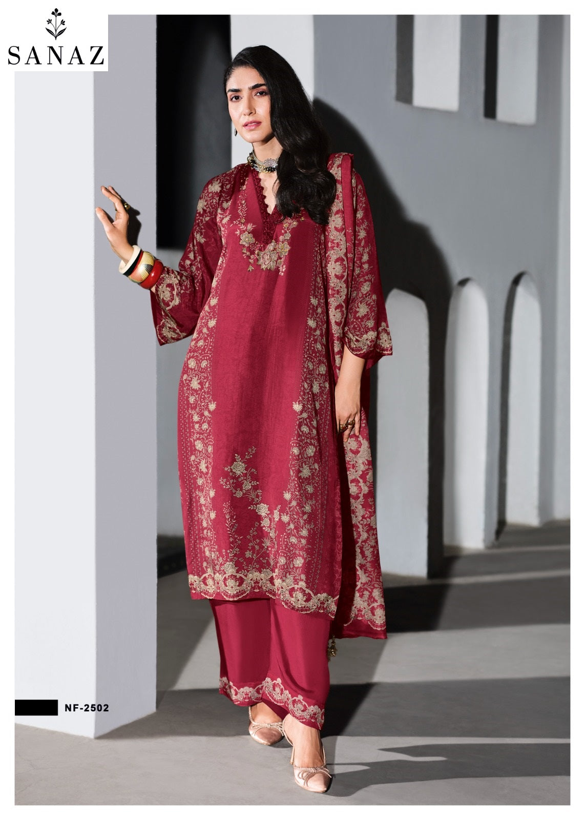 Niloufer Sanaz Viscose Muslin Pant Style Suits Wholesale Price