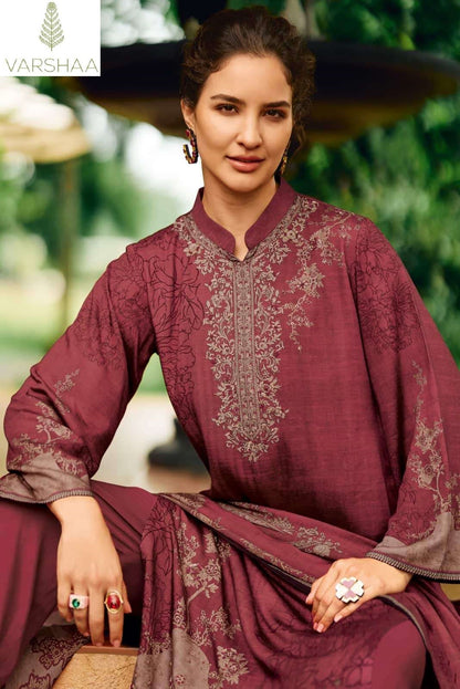 Niloufer Varshaa Viscose Muslin Pant Style Suits Wholesale Rate