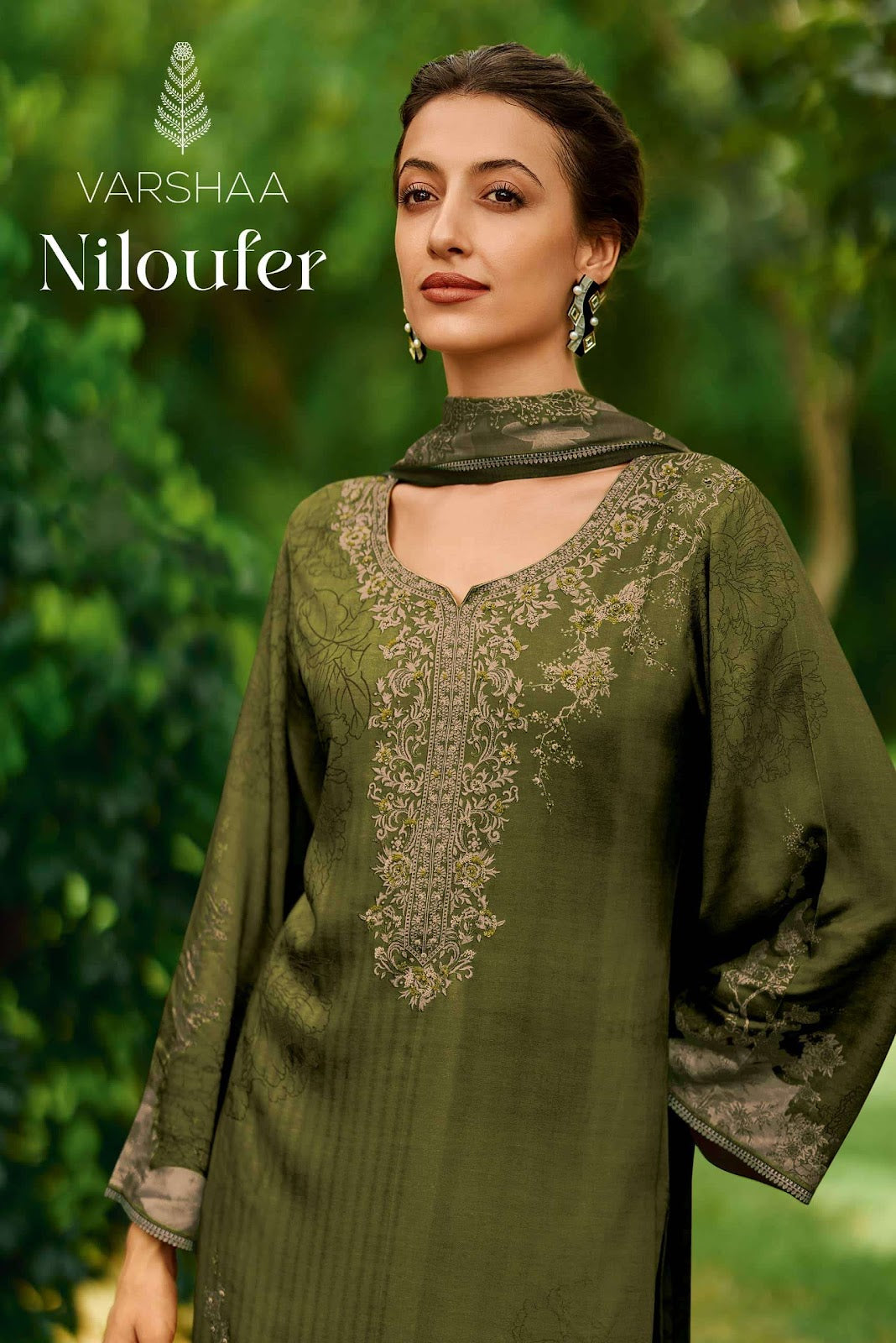 Niloufer Varshaa Viscose Muslin Pant Style Suits Wholesale Rate