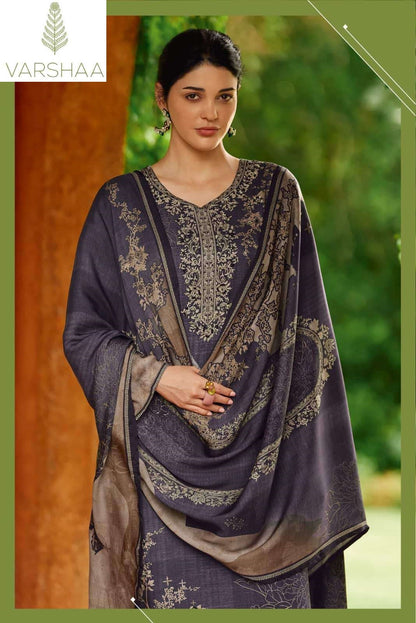 Niloufer Varshaa Viscose Muslin Pant Style Suits Wholesale Rate