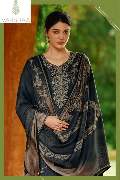 Niloufer Varshaa Viscose Muslin Pant Style Suits Wholesale Rate