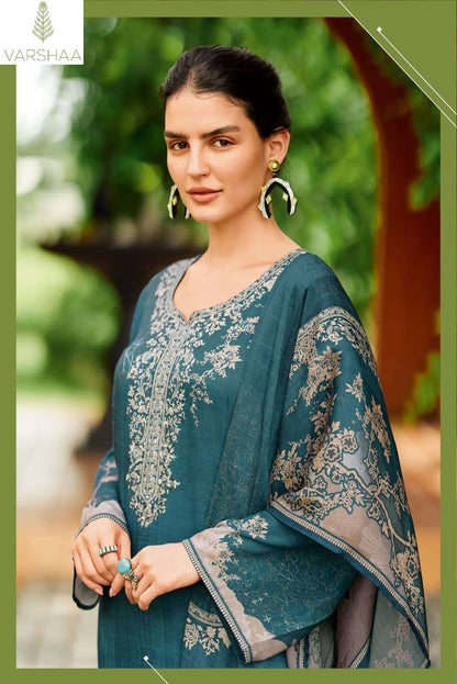 Niloufer Varshaa Viscose Muslin Pant Style Suits Wholesale Rate