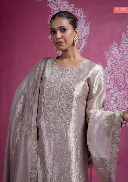 Nilveen Naariti Tissue Silk Pant Style Suits Wholesaler Ahmedabad