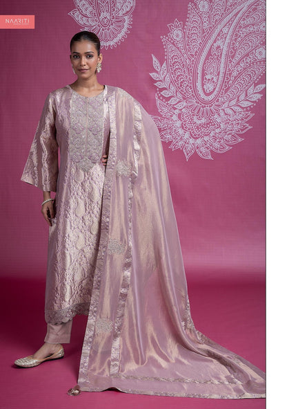 Nilveen Naariti Tissue Silk Pant Style Suits Wholesaler Ahmedabad