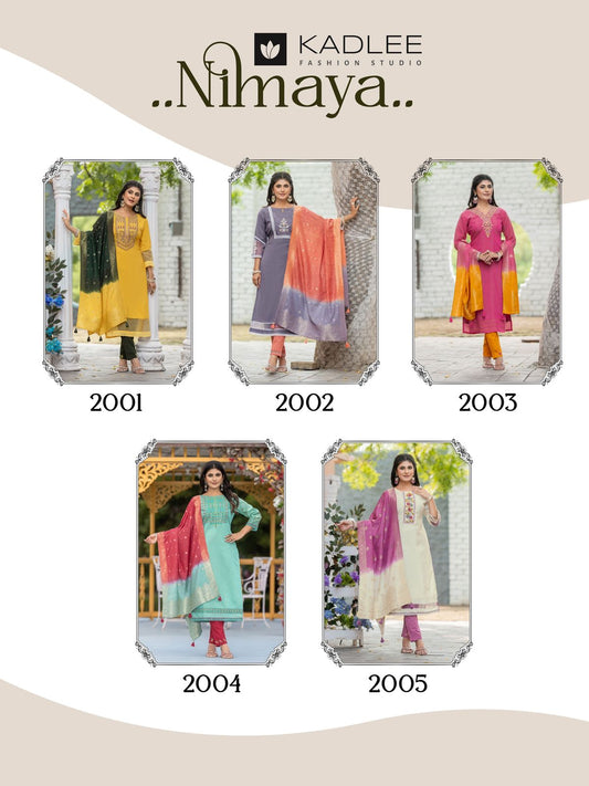 Nimaya Kadlee Simmer Readymade Pant Style Suits Wholesaler