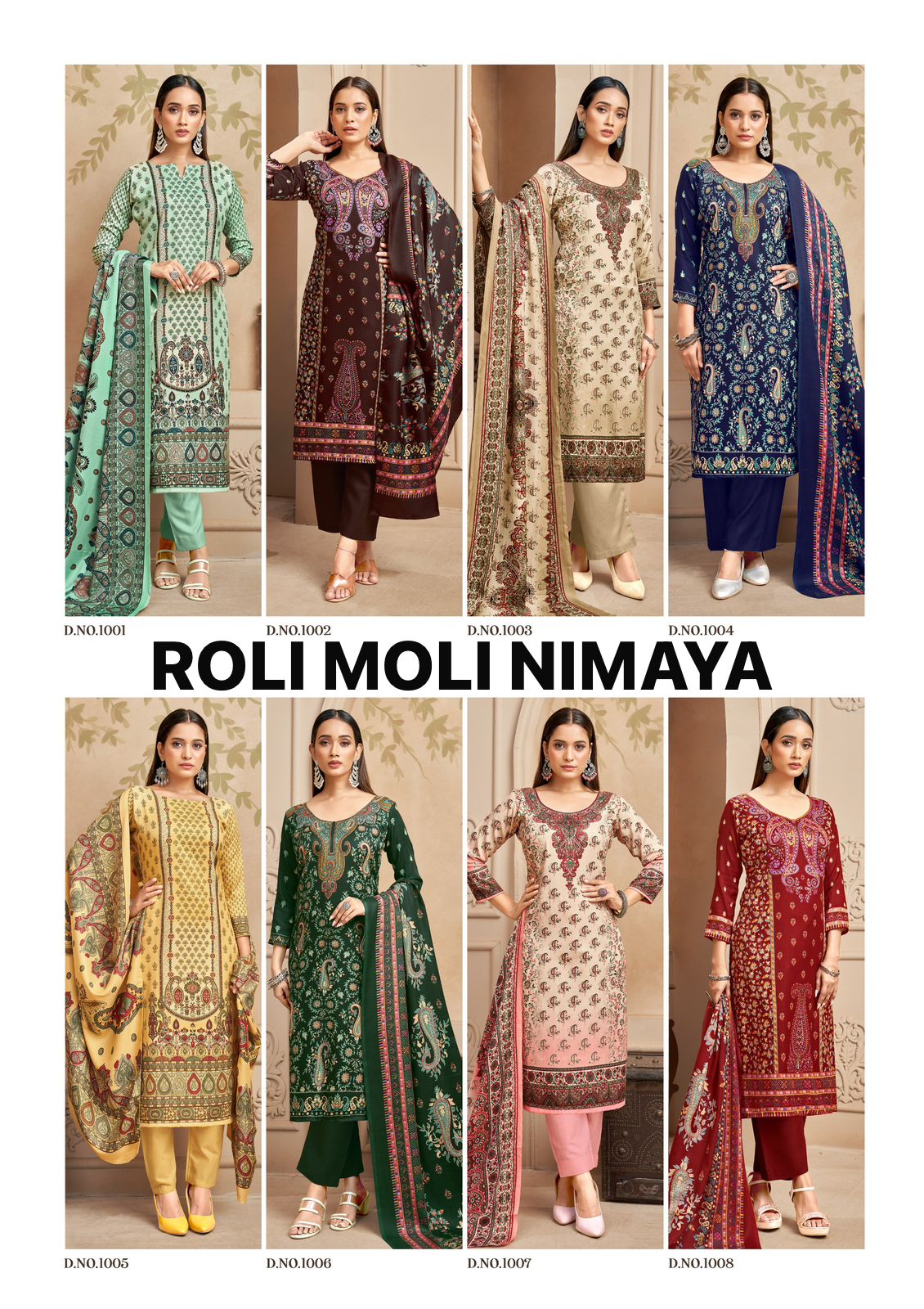 Nimaya Roli Moli Karachi Pashmina Salwar Suits Supplier India