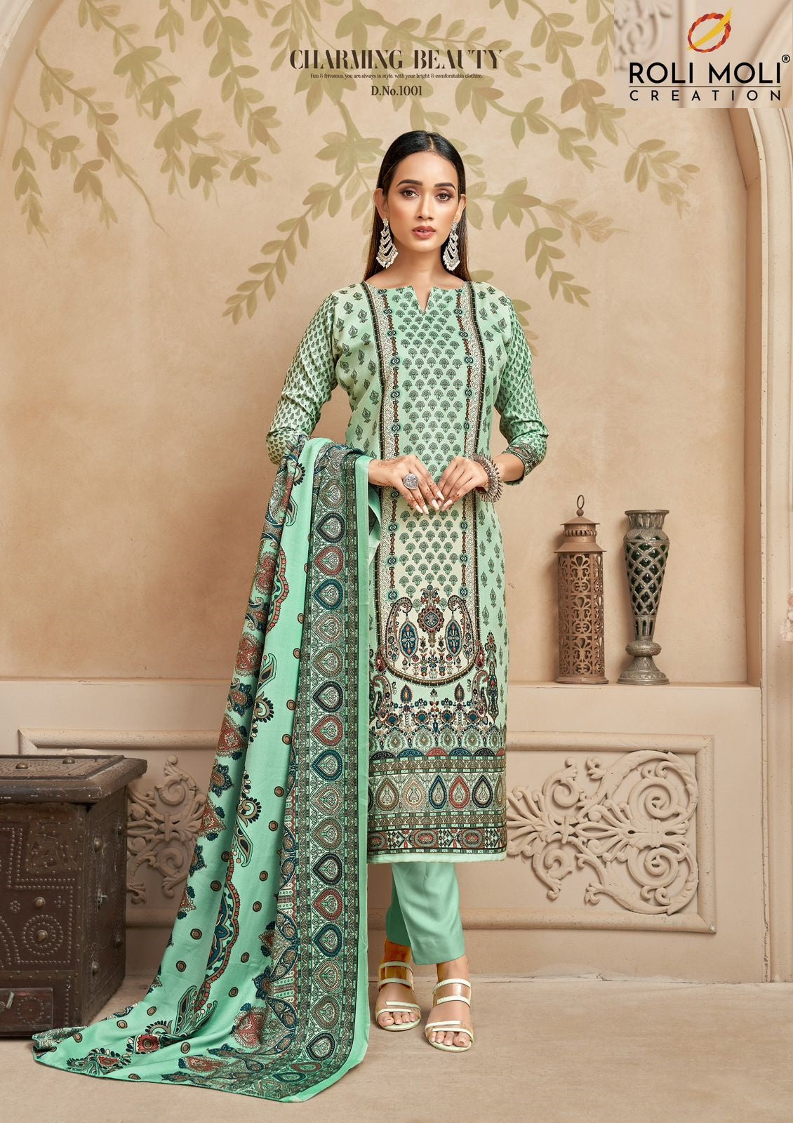 Nimaya Roli Moli Karachi Pashmina Salwar Suits Supplier India