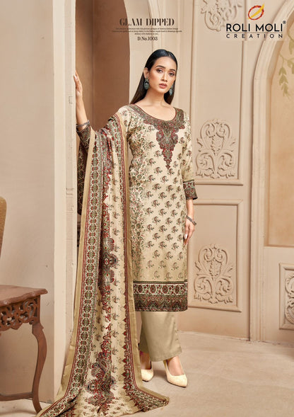 Nimaya Roli Moli Karachi Pashmina Salwar Suits Supplier India