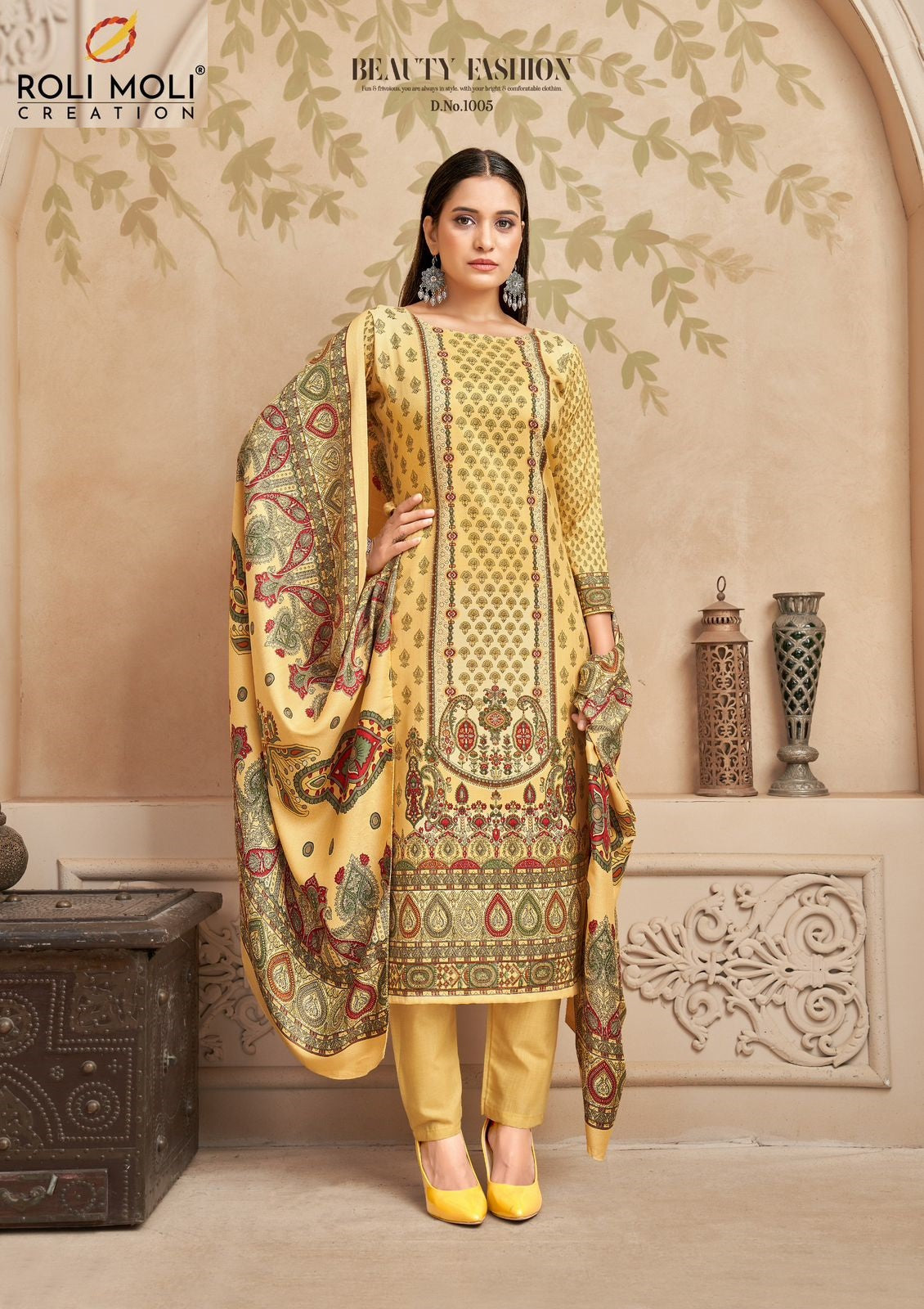 Nimaya Roli Moli Karachi Pashmina Salwar Suits Supplier India