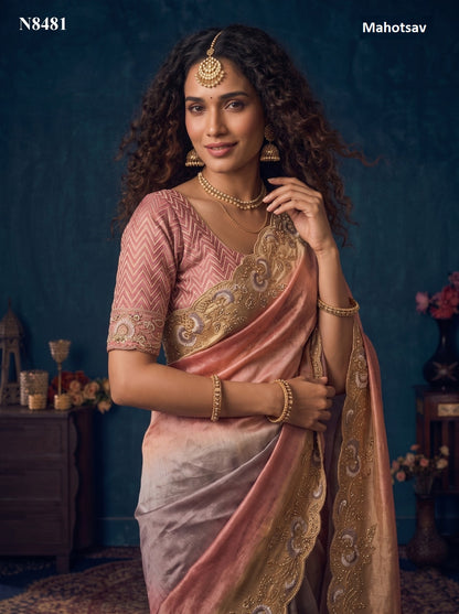 Nimaya Sanskriti Vol 1 Mahotsav Organza Silk Sarees Wholesale