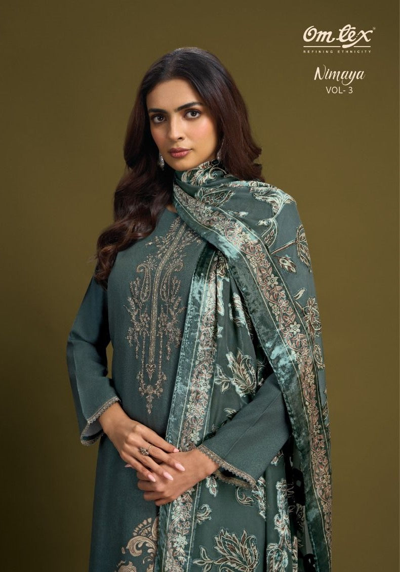 Nimaya Vol 3 Omtex Pashmina Suits Wholesale Price