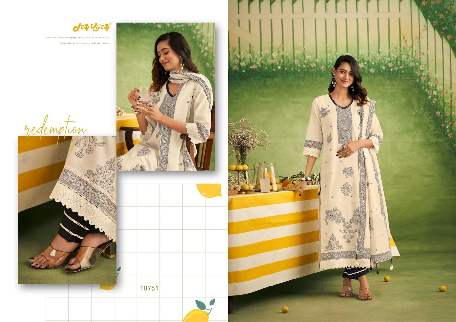 Nimbu Paani Vol 2 Jay Vijay Cotton Jacquard Pant Style Suits Manufacturer Gujarat