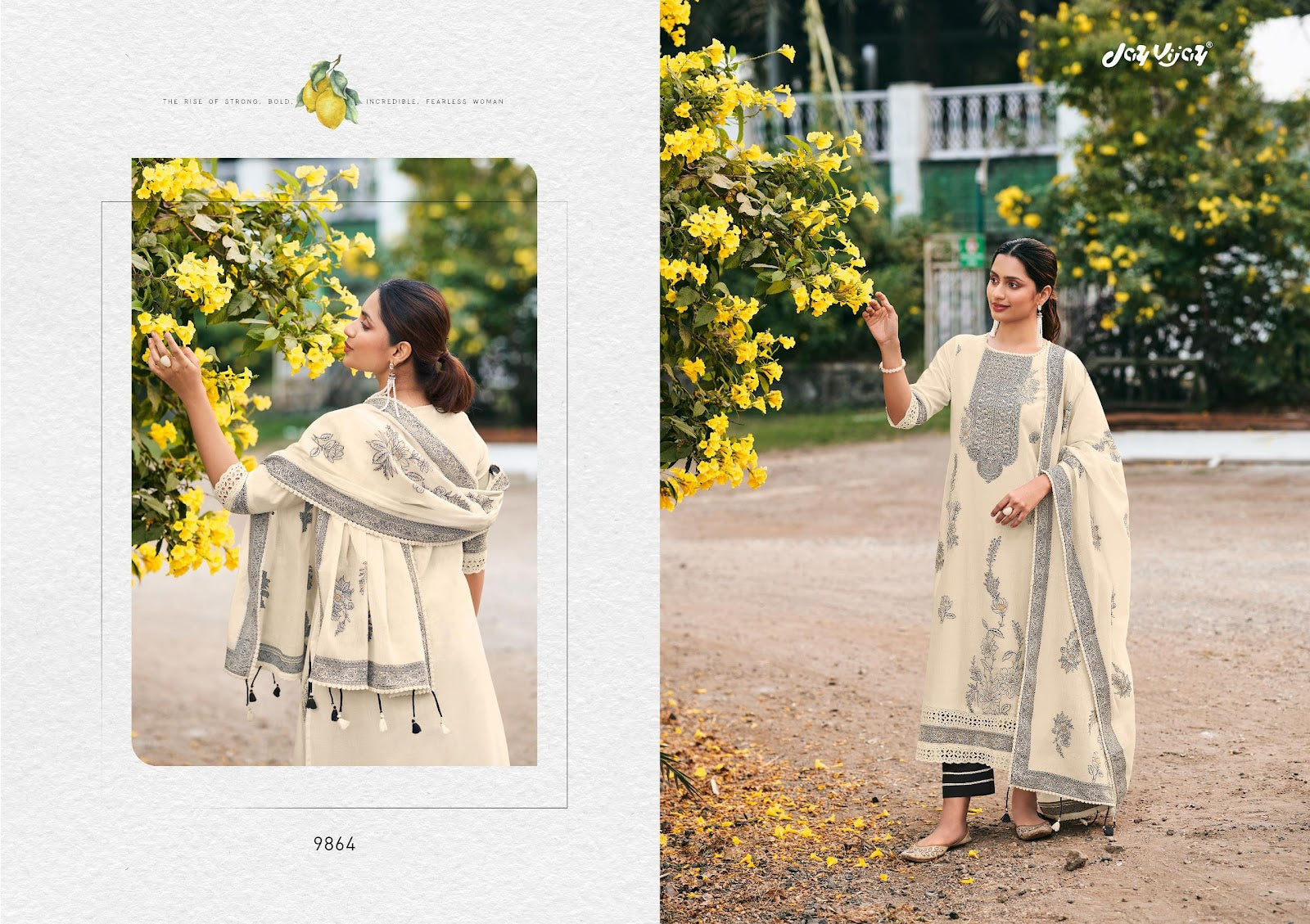 Nimbu Paani Jay Vijay Cotton Jacquard Pant Style Suits Wholesaler Ahmedabad