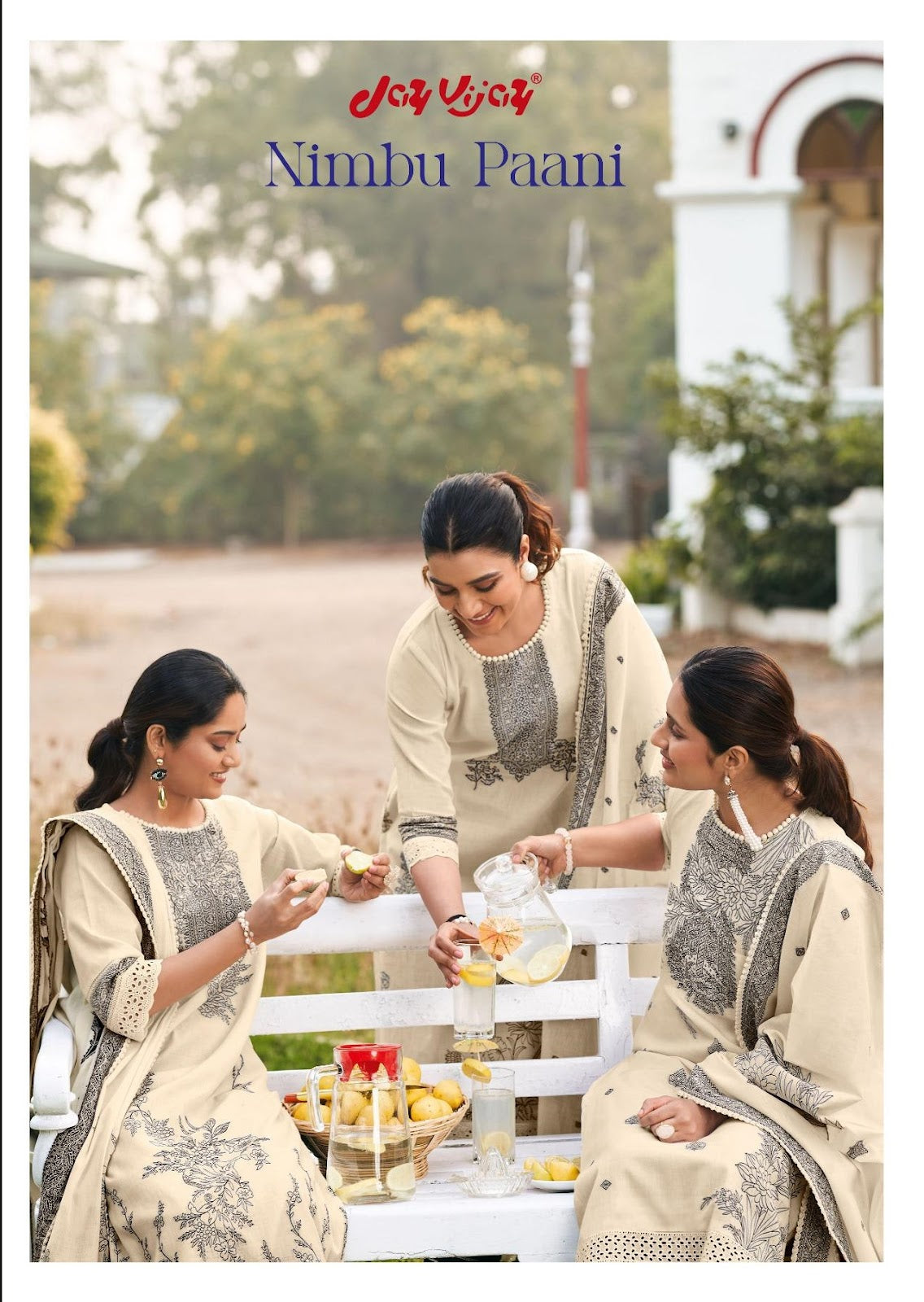 Nimbu Paani Jay Vijay Cotton Jacquard Pant Style Suits Wholesaler Ahmedabad