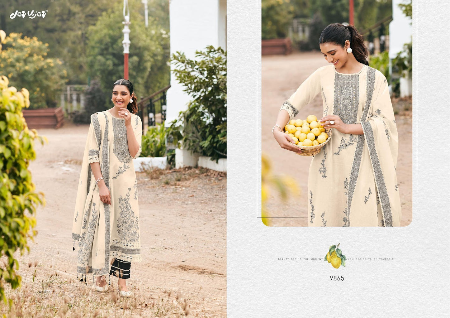 Nimbu Paani Jay Vijay Cotton Jacquard Pant Style Suits Wholesaler Ahmedabad