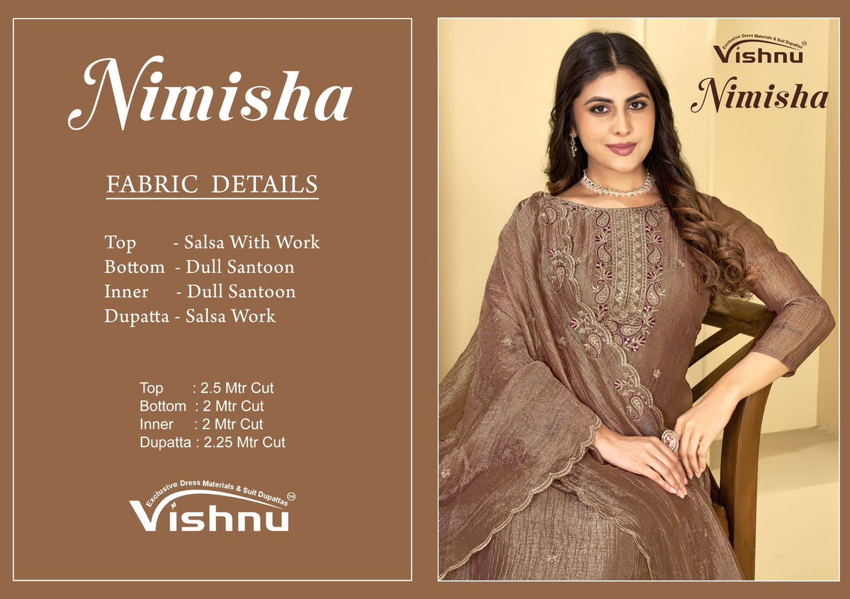 Nimisha Vishnu Impex Salsa Pant Style Suits Manufacturer