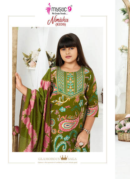 Nimisha Vol 1 Mystic 9 Muslin Girls Readymade Pant Suits Supplier Gujarat