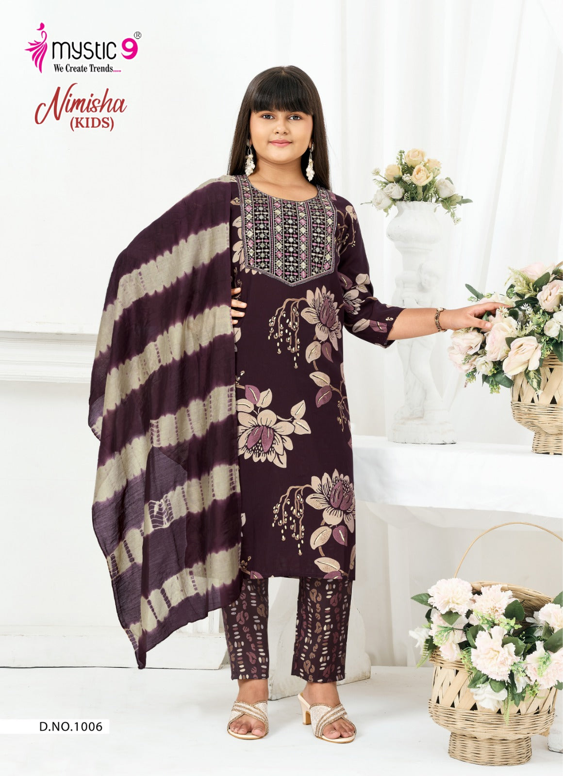 Nimisha Vol 1 Mystic 9 Muslin Girls Readymade Pant Suits Supplier Gujarat