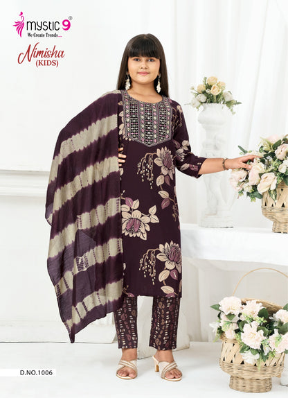 Nimisha Vol 1 Mystic 9 Muslin Girls Readymade Pant Suits Supplier Gujarat