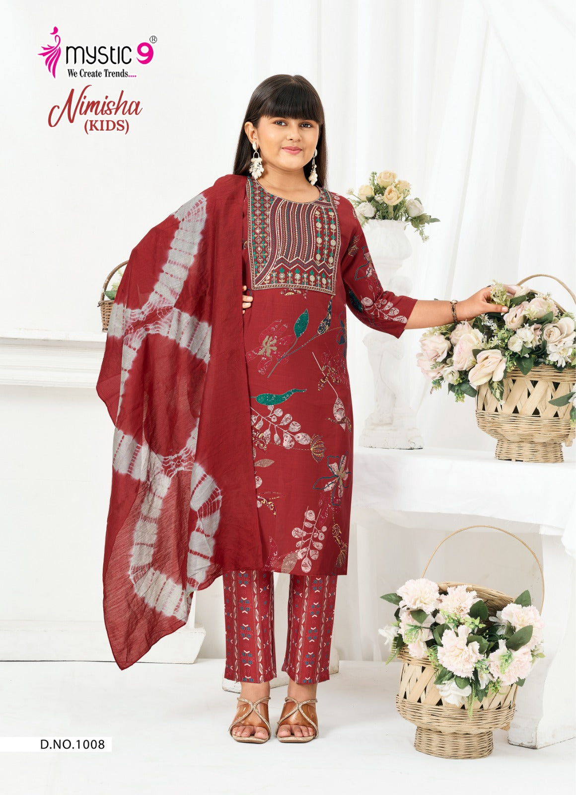 Nimisha Vol 1 Mystic 9 Muslin Girls Readymade Pant Suits Supplier Gujarat