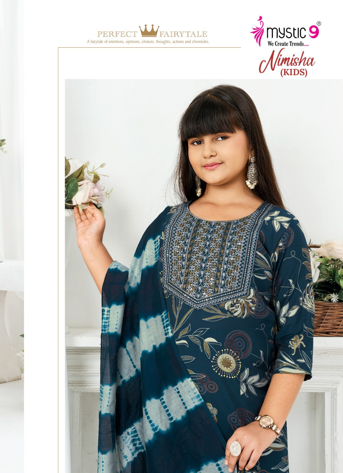 Nimisha Vol 1 Mystic 9 Muslin Girls Readymade Pant Suits Supplier Gujarat