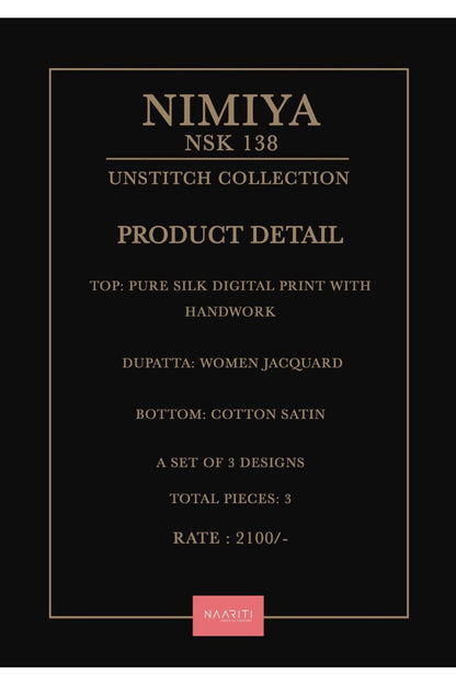 Nimiya 138 Naariti Silk Pant Style Suits Exporter India