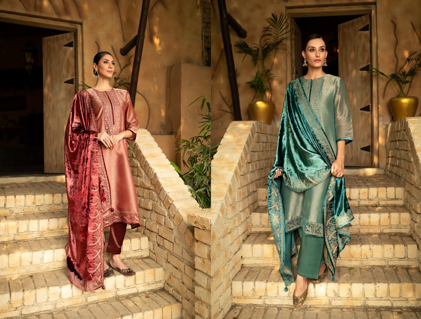 Nimrana Naariti Tissue Silk Velvet Suits Exporter Gujarat