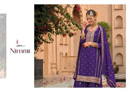 Nimrat Eba Lifestyle Chinon Readymade Plazzo Style Suits Wholesale