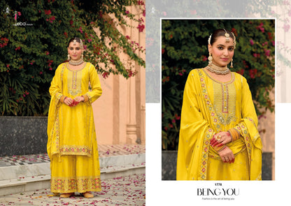 Nimrat Eba Lifestyle Chinon Readymade Plazzo Style Suits Wholesale