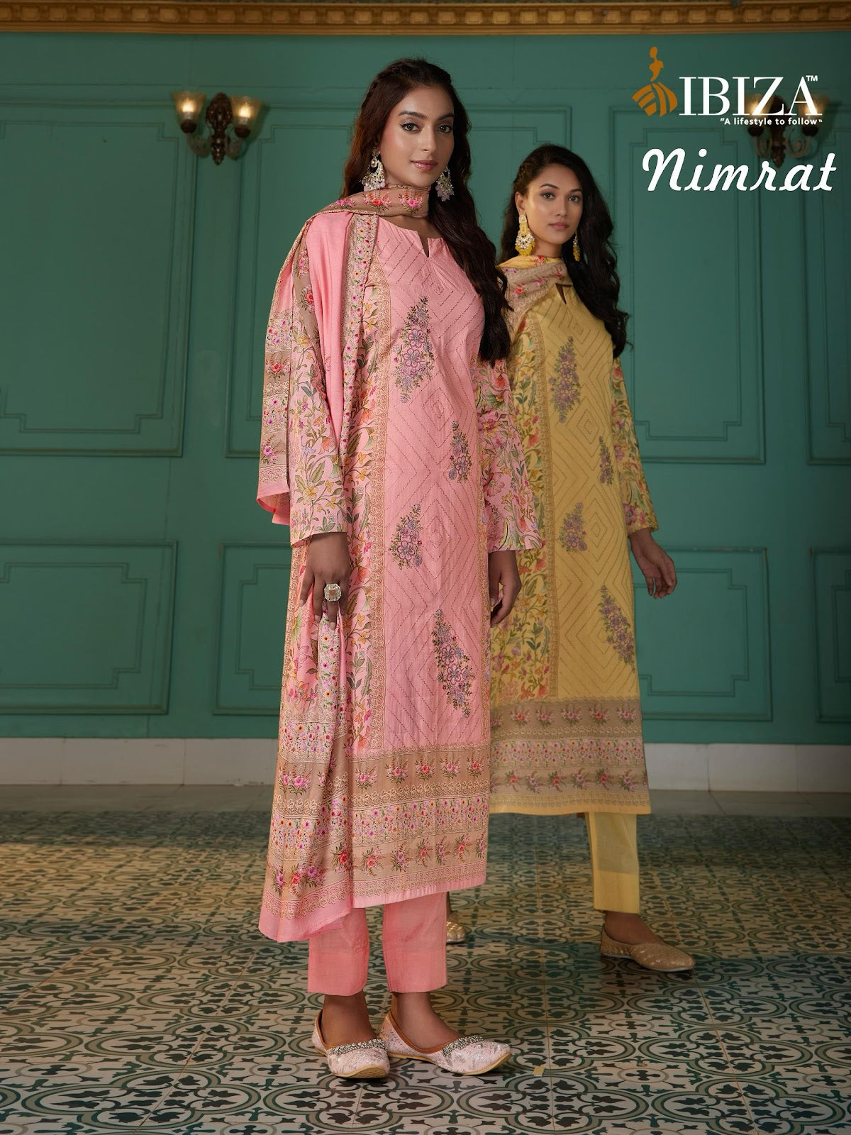 Nimrat Ibiza Lawn Cotton Pant Style Suits Manufacturer Ahmedabad