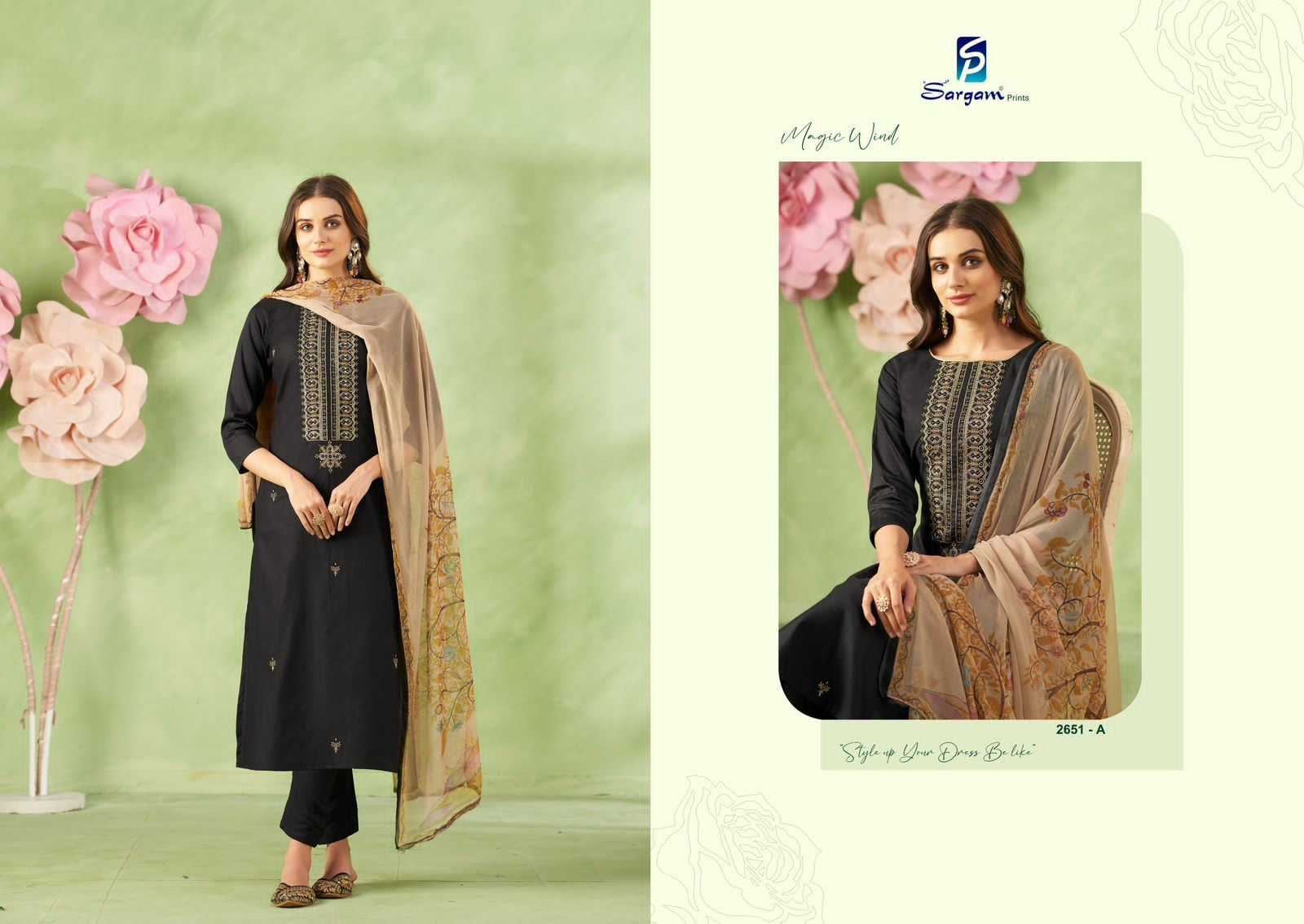 Nimrat Sargam Prints Pure Jam Pant Style Suits Exporter India