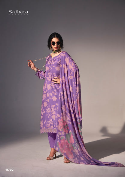 Nimri Sadhana Bemberg Muslin Pant Style Suits Wholesaler