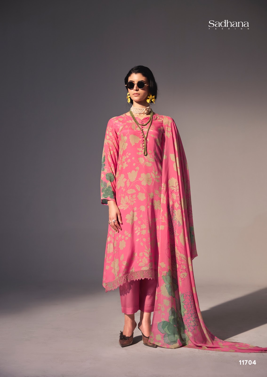 Nimri Sadhana Bemberg Muslin Pant Style Suits Wholesaler