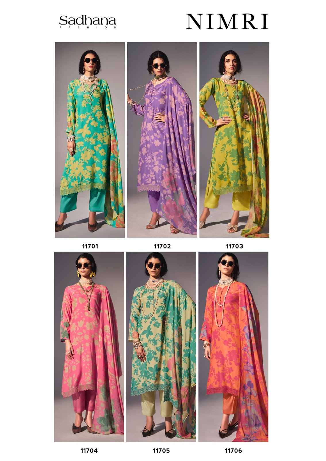 Nimri Sadhana Bemberg Muslin Pant Style Suits Wholesaler